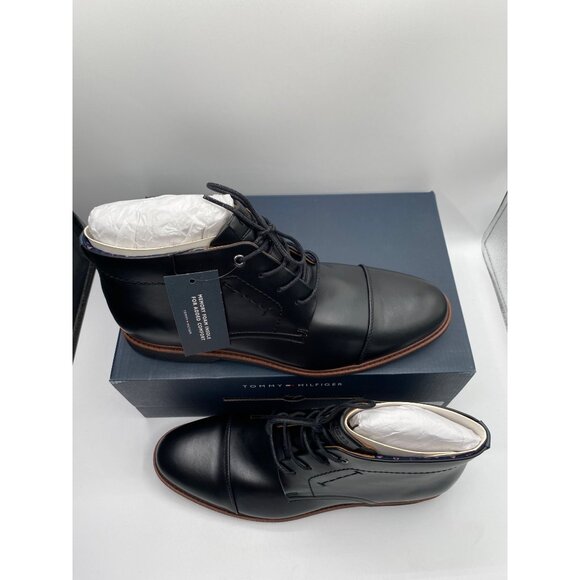 Tommy Hilfiger Men\'s Black Rawstin Cap Toe Lace Up Chukka Boots Size 12M NWB main image 4